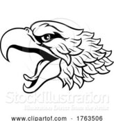 Vector Illustration of Bald Eagle or Hawk Mascot Head Face by AtStockIllustration