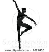 Vector Illustration of Ballet Dancer Dancing Silhouette by AtStockIllustration