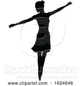 Vector Illustration of Ballet Dancer Dancing Silhouette by AtStockIllustration