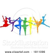 Vector Illustration of Ballet Dancer Silhouette Dancers Poses Silhouettes by AtStockIllustration