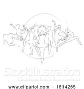 Vector Illustration of Ballet Dancer Silhouette Dancers Poses Silhouettes by AtStockIllustration