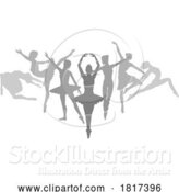 Vector Illustration of Ballet Dancer Silhouette Dancers Poses Silhouettes by AtStockIllustration