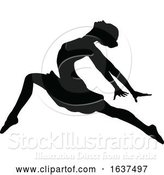 Vector Illustration of Ballet Dancing Silhouette by AtStockIllustration