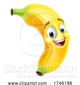 Vector Illustration of Banana Fruit Character Emoji Mascot by AtStockIllustration