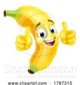 Vector Illustration of Banana Fruit Character Emoji Mascot by AtStockIllustration