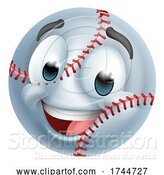 Vector Illustration of Baseball Ball Emoticon Face Emoji Icon by AtStockIllustration