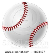 Vector Illustration of Baseball Ball Sports Icon Illustration by AtStockIllustration