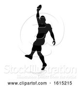 Vector Illustration of Baseball Player Silhouette by AtStockIllustration