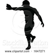 Vector Illustration of Baseball Player Silhouette by AtStockIllustration
