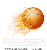 Vector Illustration of Basketball Ball with Flame or Fire Concept by AtStockIllustration