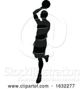 Vector Illustration of Basketball Player Silhouette by AtStockIllustration