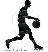 Vector Illustration of Basketballl Player Silhouette by AtStockIllustration