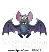 Vector Illustration of Bat Cute Halloween Vampire Animal by AtStockIllustration