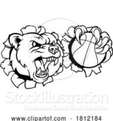 Vector Illustration of Bear Basketball Ball Claw Grizzly Animal Mascot by AtStockIllustration