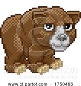 Vector Illustration of Bear Pixel Art Animal Video Game by AtStockIllustration
