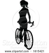 Vector Illustration of Bicycle Riding Bike Cyclist Silhouettes by AtStockIllustration