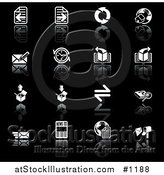 Vector Illustration of Black and White Browser Icons of Refresh Arrows by AtStockIllustration