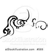 Vector Illustration of Black and White Swirl Designs by AtStockIllustration