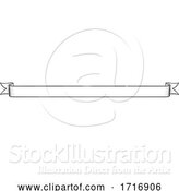 Vector Illustration of Black and White Vintage Ribbon Scroll Banner by AtStockIllustration