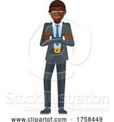 Vector Illustration of Black Businessman Mascot Concept by AtStockIllustration