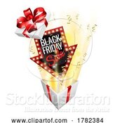 Vector Illustration of Black Friday Sale Gift Box Surprise Concept by AtStockIllustration