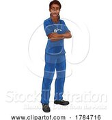 Vector Illustration of Black Lady Doctor Nurse Medical Professional by AtStockIllustration