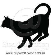 Vector Illustration of Black Silhouetted Cat by AtStockIllustration