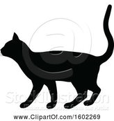 Vector Illustration of Black Silhouetted Cat by AtStockIllustration