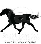 Vector Illustration of Black Silhouetted Horse by AtStockIllustration