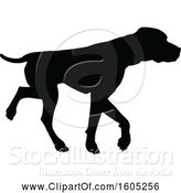 Vector Illustration of Black Silhouetted Labrador Dog by AtStockIllustration