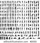 Vector Illustration of Black Silhouetted People by AtStockIllustration