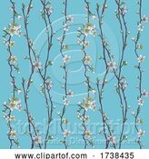 Vector Illustration of Blossom Japanese Sakura Cherry Flower Pattern by AtStockIllustration