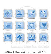 Vector Illustration of Blue and Silver Application Icons by AtStockIllustration