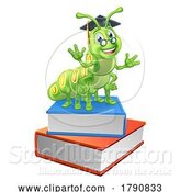 Vector Illustration of Book Worm Caterpillar by AtStockIllustration