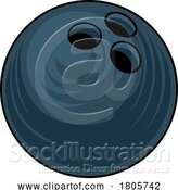 Vector Illustration of Bowling Ball Sports Icon Illustration by AtStockIllustration