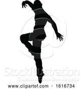 Vector Illustration of Break Dancer Silhouette by AtStockIllustration