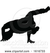 Vector Illustration of Break Dancer Silhouette by AtStockIllustration