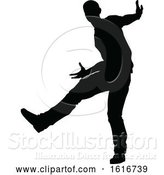 Vector Illustration of Break Dancer Silhouette by AtStockIllustration