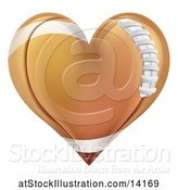 Vector Illustration of Brown American Football Heart by AtStockIllustration