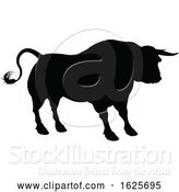 Vector Illustration of Bull Silhouette by AtStockIllustration