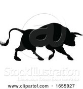 Vector Illustration of Bull Silhouette by AtStockIllustration
