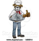 Vector Illustration of Bulldog Chef Mascot Character by AtStockIllustration