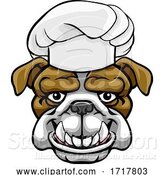 Vector Illustration of Bulldog Chef Mascot Character by AtStockIllustration