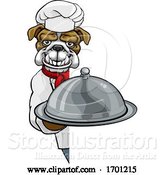 Vector Illustration of Bulldog Chef Mascot Sign by AtStockIllustration