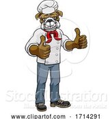 Vector Illustration of Bulldog Chef Mascot Thumbs up by AtStockIllustration
