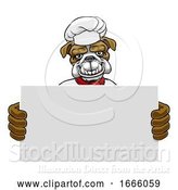 Vector Illustration of Bulldog Chef Restaurant Mascot Sign by AtStockIllustration