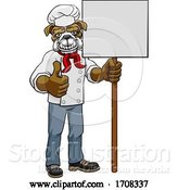 Vector Illustration of Bulldog Chef Restaurant Mascot Sign by AtStockIllustration