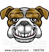Vector Illustration of Bulldog Mascot Cute Happy Character by AtStockIllustration