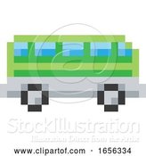 Vector Illustration of Bus Coach Pixel 8 Bit Video Game Art Icon by AtStockIllustration
