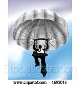 Vector Illustration of Business Man Parachuting Concept by AtStockIllustration